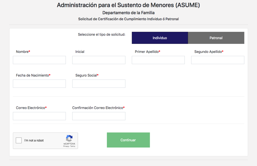 Cómo imprimir el certificado de ASUME en Puerto Rico (Actualizado 2020)